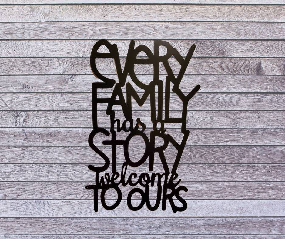 Family Metal Sign, Family Sign, Welcome Sign, Metal Welcome Sign, Metal Words, Metal Sign, Housewarming Gift, Wedding Gift, Closing Gift