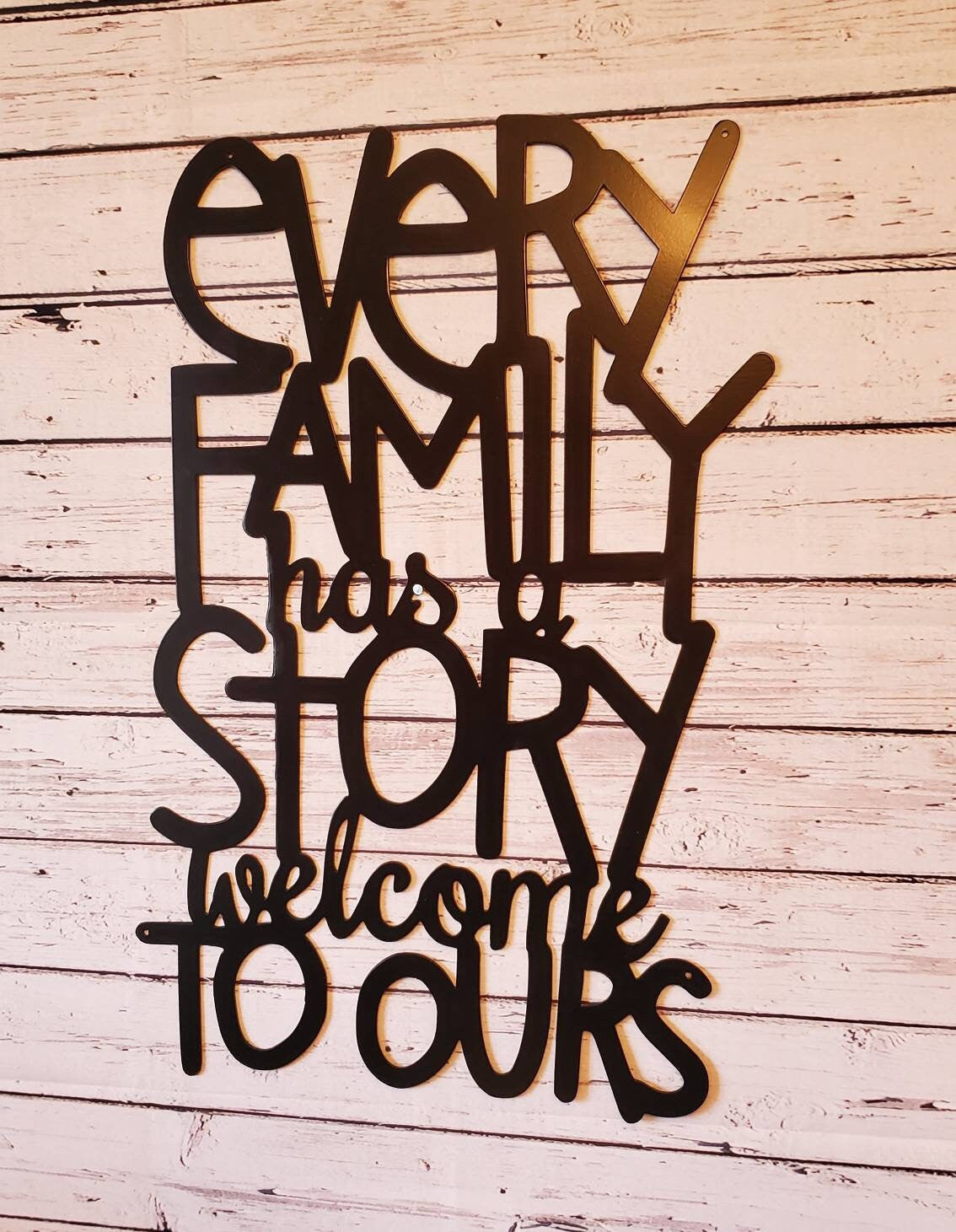 Family Metal Sign, Family Sign, Welcome Sign, Metal Welcome Sign, Metal Words, Metal Sign, Housewarming Gift, Wedding Gift, Closing Gift