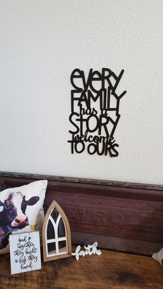 Family Metal Sign, Family Sign, Welcome Sign, Metal Welcome Sign, Metal Words, Metal Sign, Housewarming Gift, Wedding Gift, Closing Gift