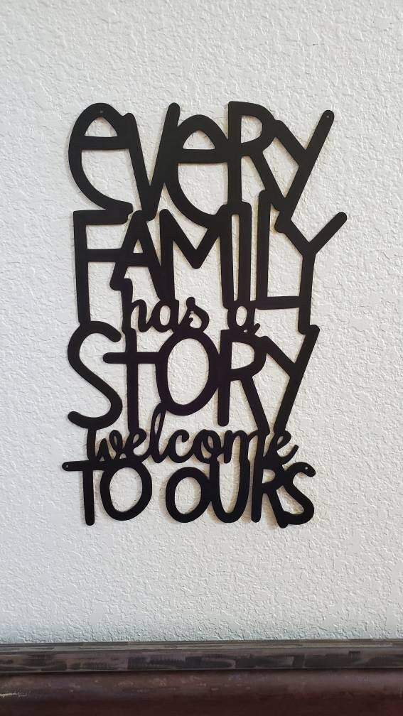 Family Metal Sign, Family Sign, Welcome Sign, Metal Welcome Sign, Metal Words, Metal Sign, Housewarming Gift, Wedding Gift, Closing Gift
