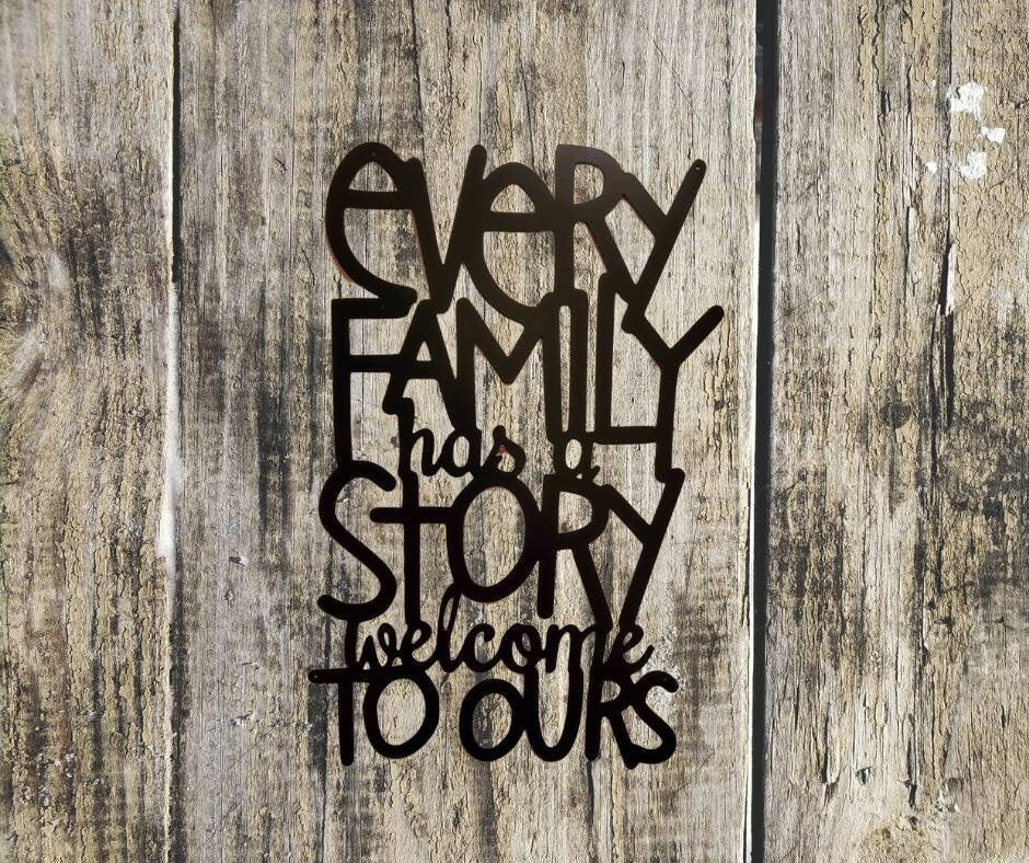 Family Metal Sign, Family Sign, Welcome Sign, Metal Welcome Sign, Metal Words, Metal Sign, Housewarming Gift, Wedding Gift, Closing Gift