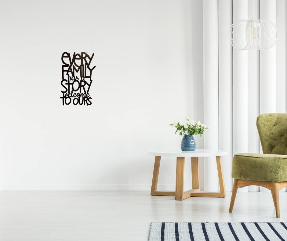 Family Metal Sign, Family Sign, Welcome Sign, Metal Welcome Sign, Metal Words, Metal Sign, Housewarming Gift, Wedding Gift, Closing Gift