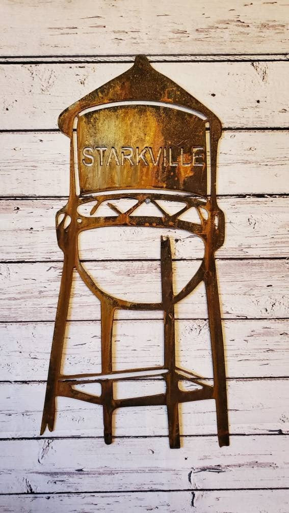 Custom Town Name Water Tower, Metal Wall Art, Hometown Water Tower, Personalized, Metal Sign, Metal Art, Entryway, Housewarming Gift