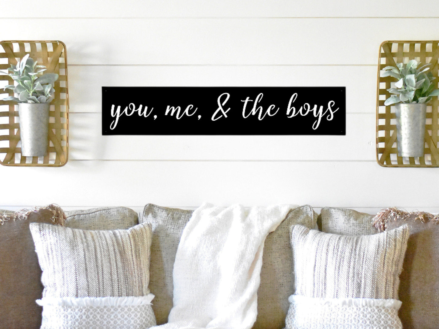 You Me and The Boys Metal Wall Decor, Living Room Decor, Family Sign, Mom Gift, Boy Mom Gift, Gifts for Mom, Metal Sign, Home Decor,