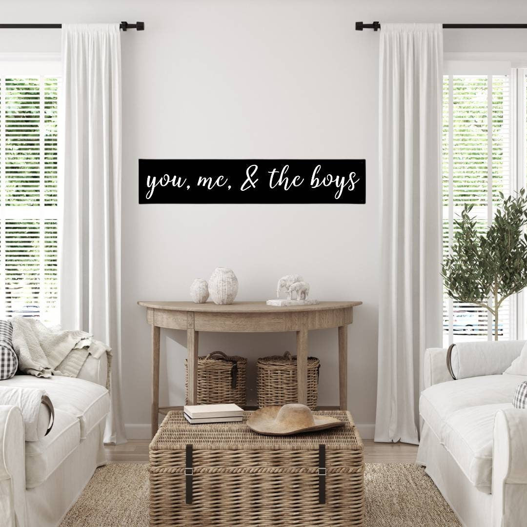 You Me and The Boys Metal Wall Decor, Living Room Decor, Family Sign, Mom Gift, Boy Mom Gift, Gifts for Mom, Metal Sign, Home Decor,