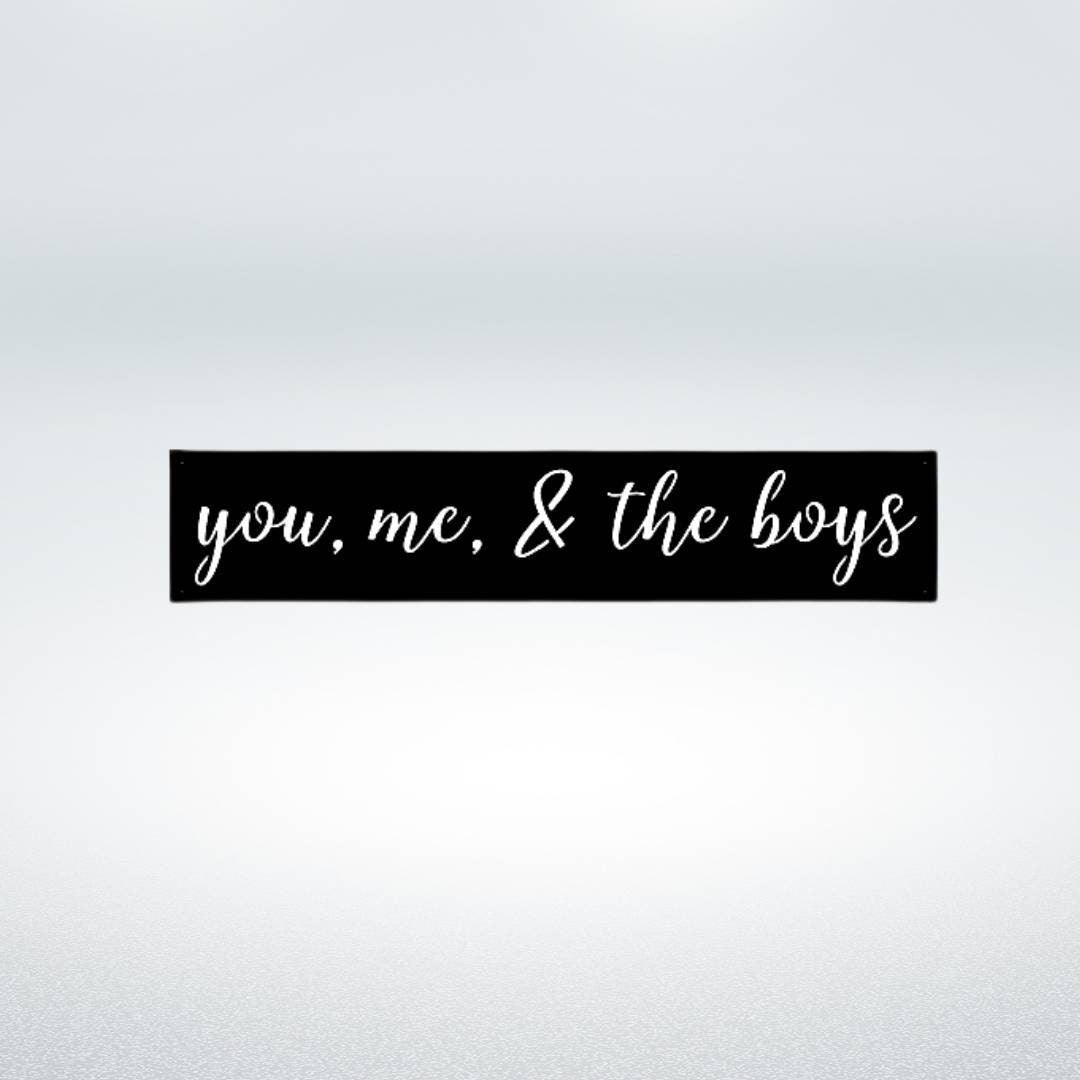 You Me and The Boys Metal Wall Decor, Living Room Decor, Family Sign, Mom Gift, Boy Mom Gift, Gifts for Mom, Metal Sign, Home Decor,