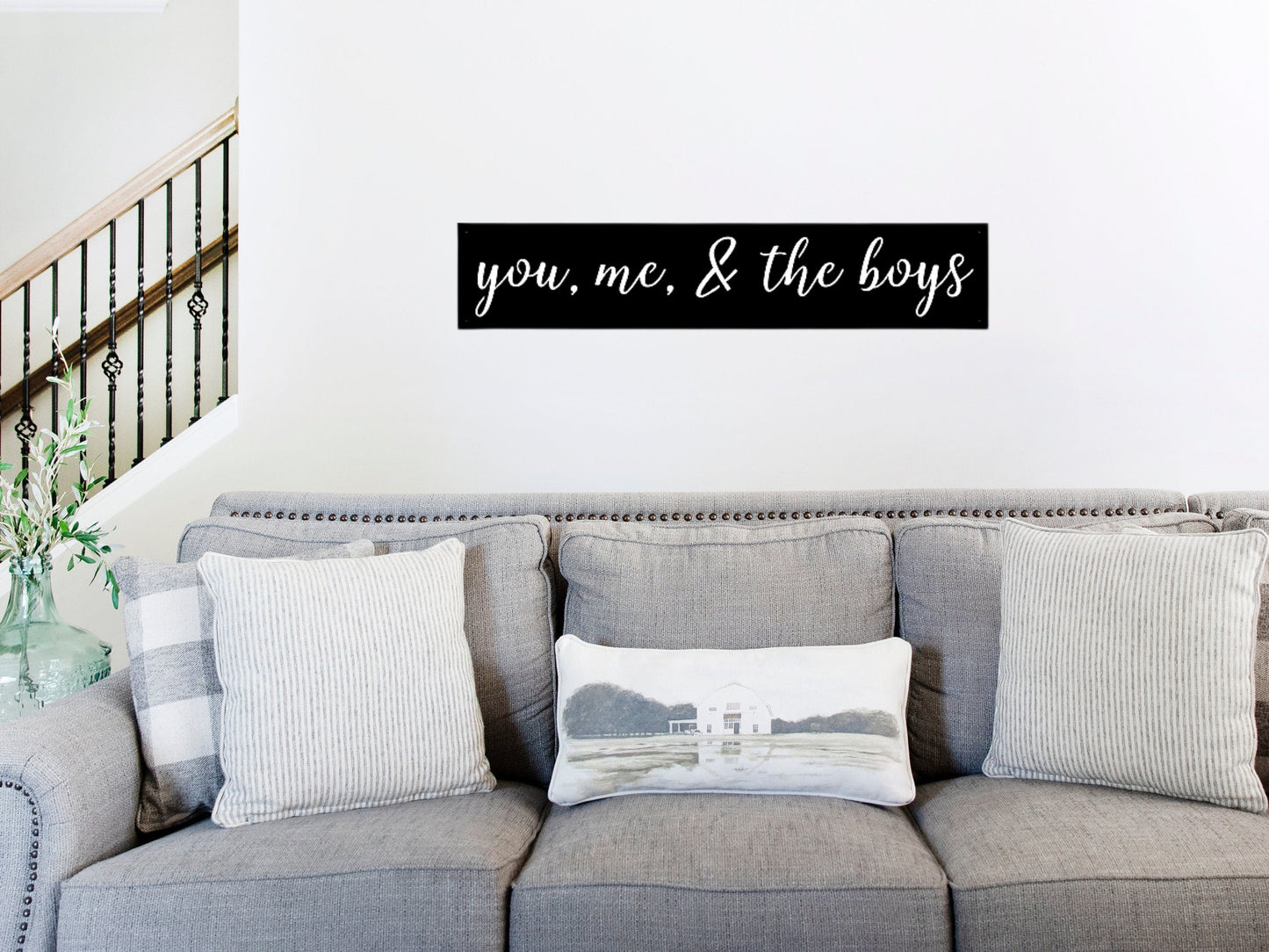 You Me and The Boys Metal Wall Decor, Living Room Decor, Family Sign, Mom Gift, Boy Mom Gift, Gifts for Mom, Metal Sign, Home Decor,