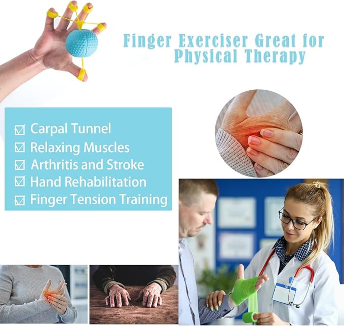 Multifunctional Rehabilitation Ball – كرة تأهيل اليد متعددة الوظائف | 2-in-1 Hand Therapy & Grip Exerciser