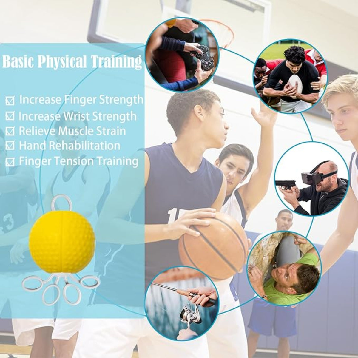 Multifunctional Rehabilitation Ball – كرة تأهيل اليد متعددة الوظائف | 2-in-1 Hand Therapy & Grip Exerciser