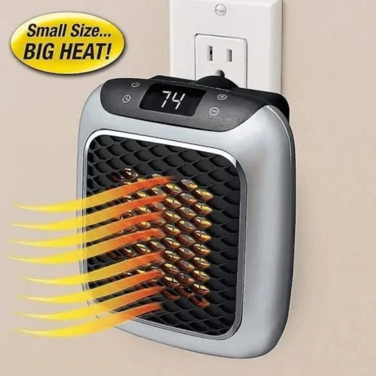 Handy Heater Turbo 800 – سخان كهربائي محمول للحائط | Wall Outlet Space Heater with Remote Control