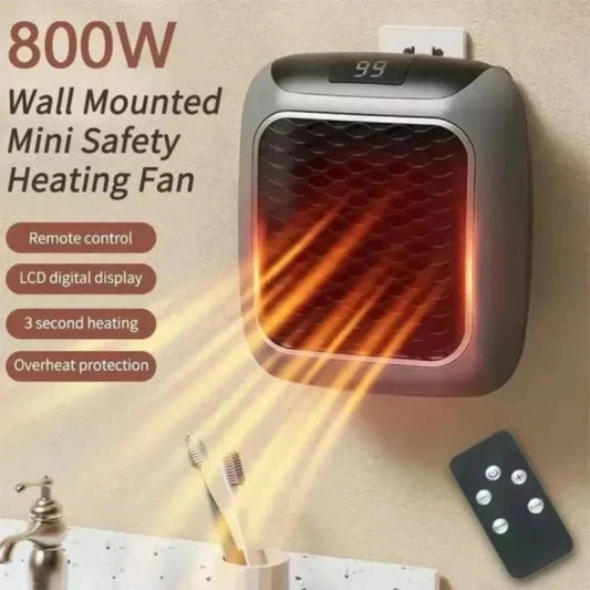 Handy Heater Turbo 800 – سخان كهربائي محمول للحائط | Wall Outlet Space Heater with Remote Control