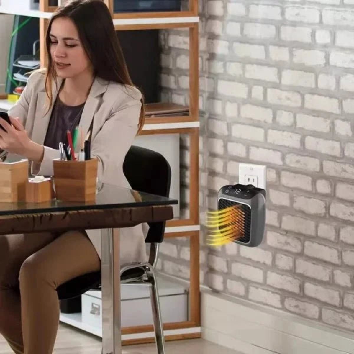 Handy Heater Turbo 800 – سخان كهربائي محمول للحائط | Wall Outlet Space Heater with Remote Control