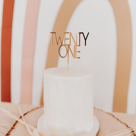 TWENTY ONE Birthday Cake Topper