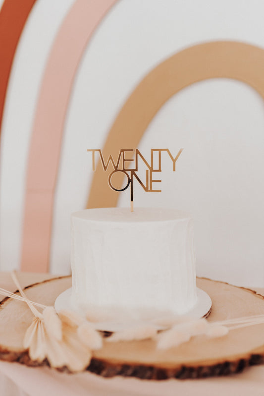 TWENTY ONE Birthday Cake Topper