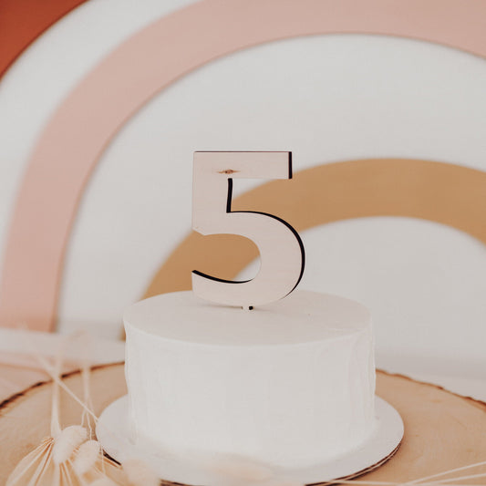 5 Cake topper - Birthday Cake Topper, Custom Number