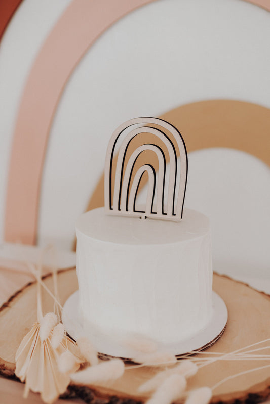 Boho Rainbow Cake Topper