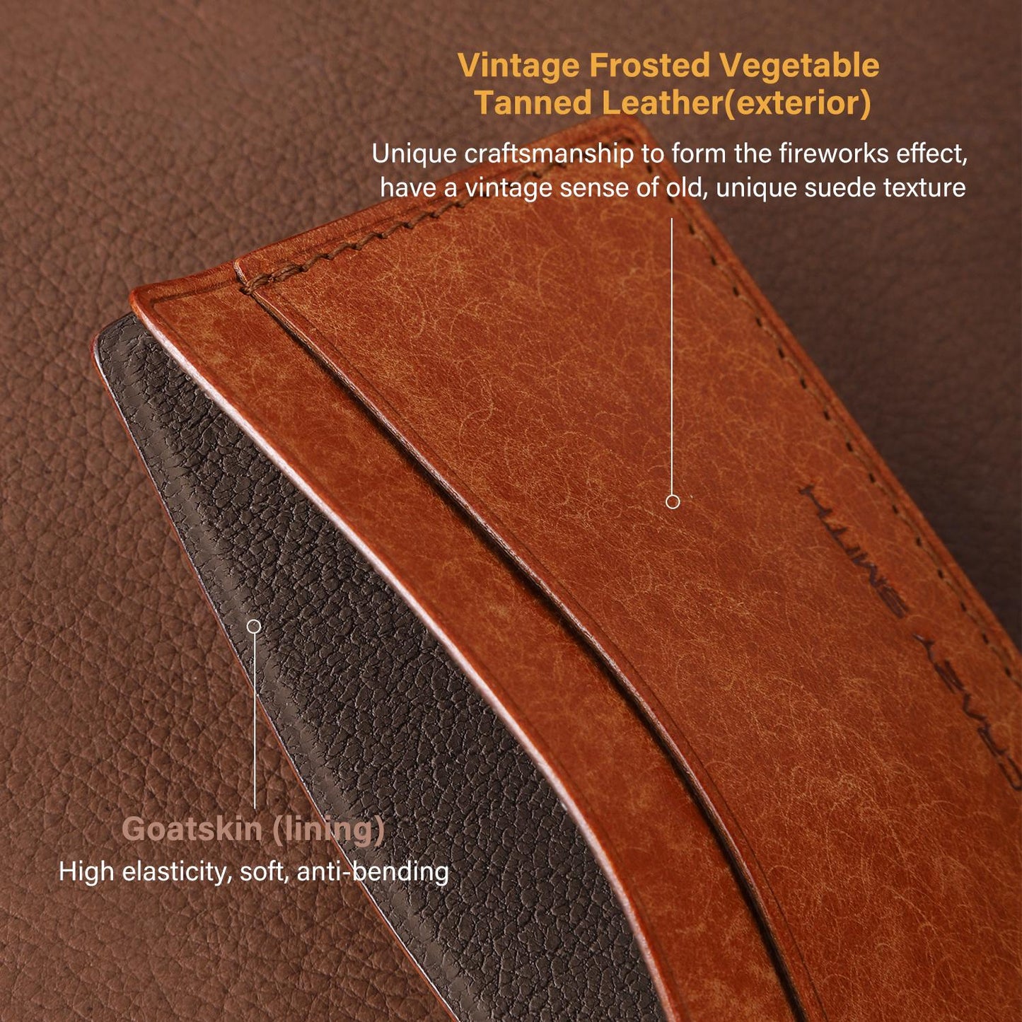 Genuine Leather Card Holder Wallets Coin Purse credit card case Business ID Cards Storage Wallet Gift for Men's or Women's Handmade