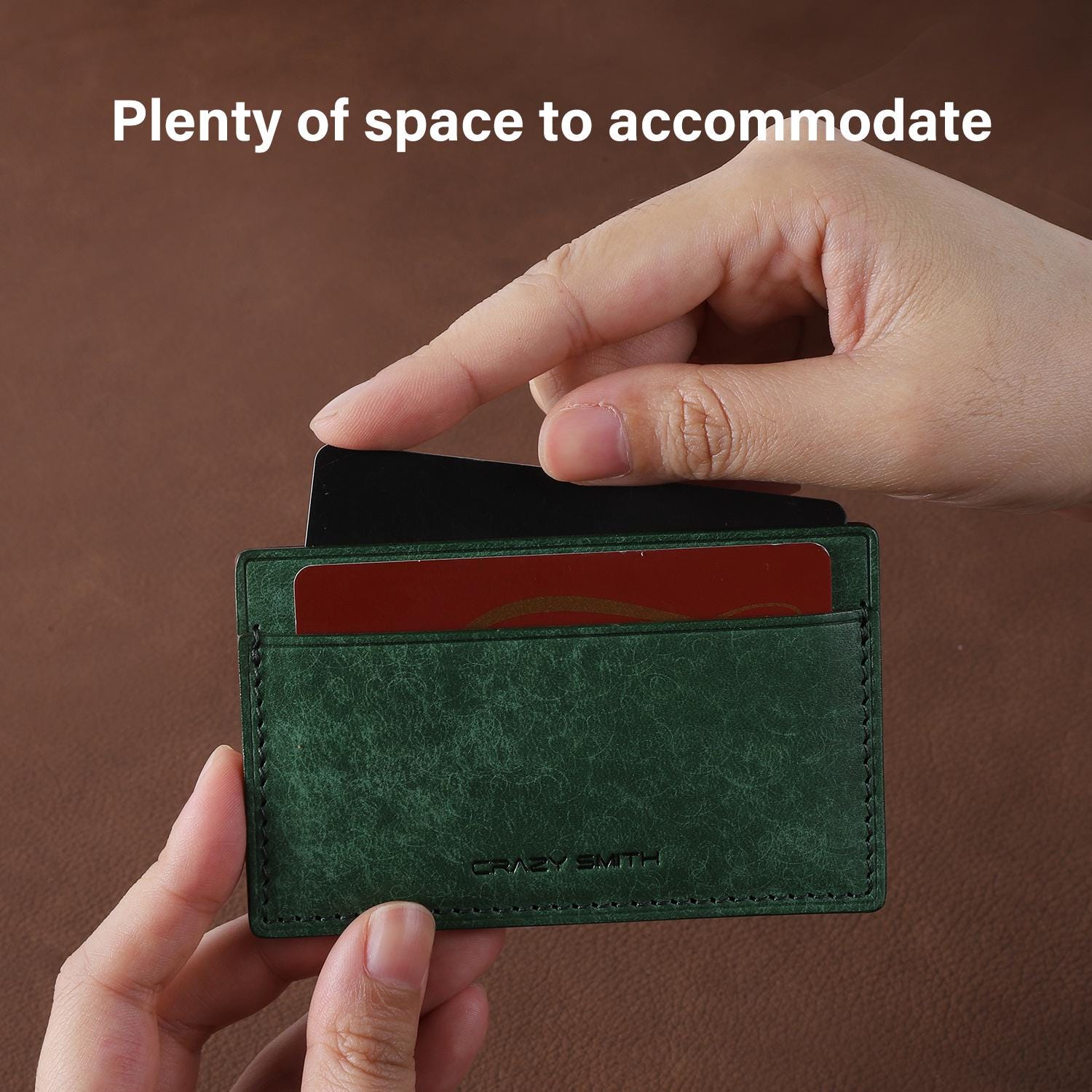 Genuine Leather Card Holder Wallets Coin Purse credit card case Business ID Cards Storage Wallet Gift for Men's or Women's Handmade