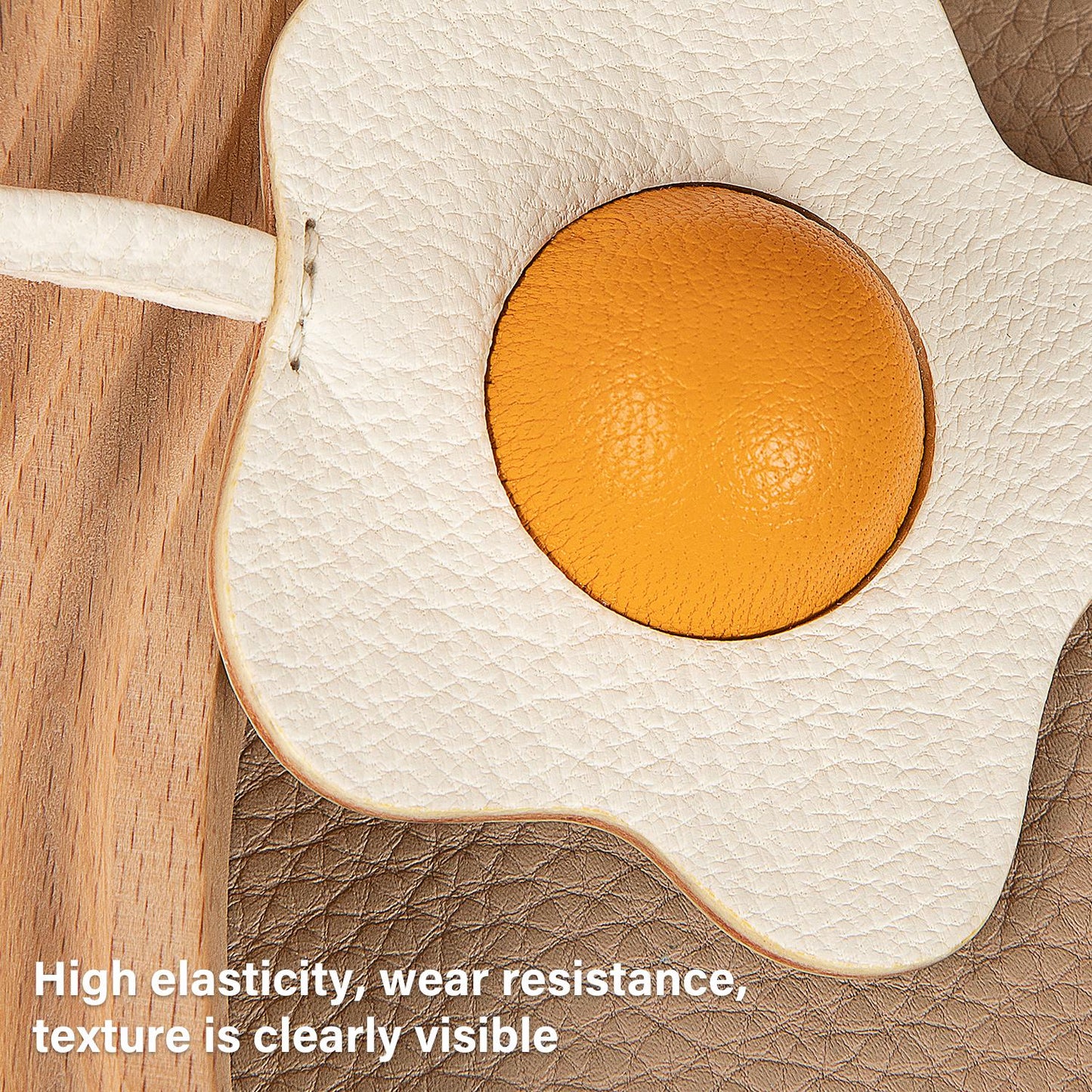 Bag Charms Sun Egg Purse Charms Leather Keychain Handmade Genuine Birthday  Christmas Gifts For Her/Him/Friends/colleagues