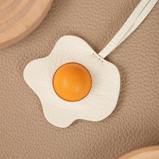 Bag Charms Sun Egg Purse Charms Leather Keychain Handmade Genuine Birthday  Christmas Gifts For Her/Him/Friends/colleagues
