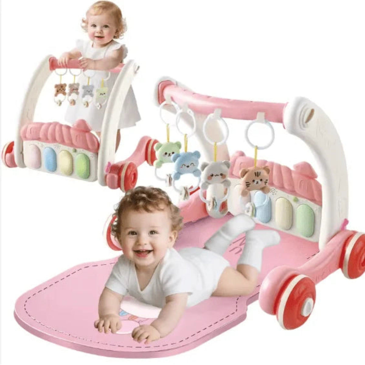 2-in-1 Baby Gym With Walker – جيم ومشاية للأطفال 2 في 1 | Activity Play Gym & Walker for Babies 3M+