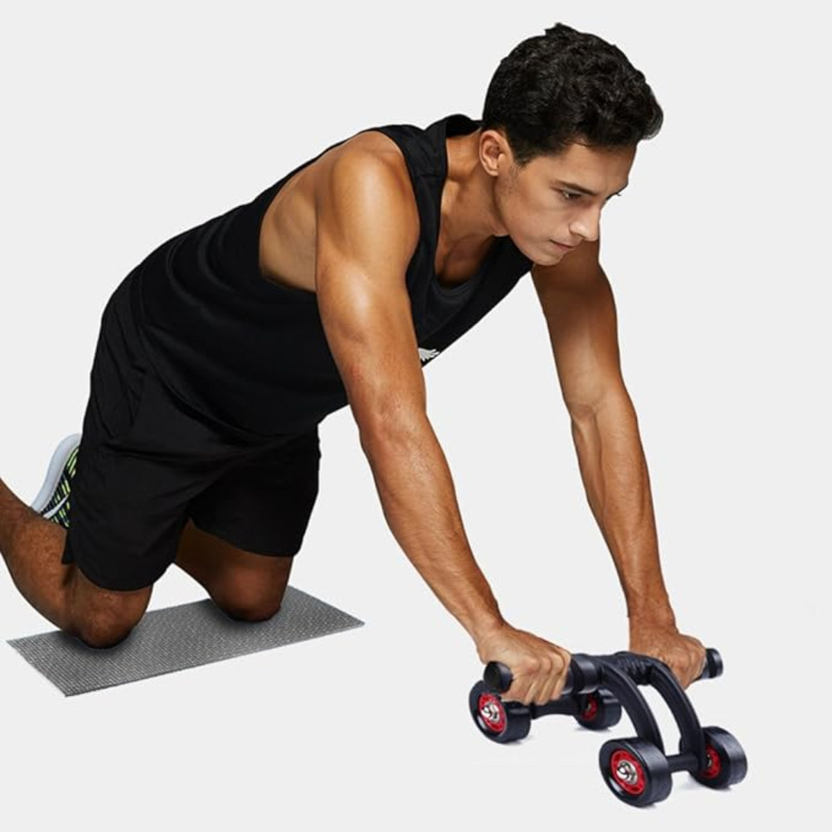 LORDEX Fitness Ab Roller Wheel – عجلة تمارين البطن | Two-Wheel Hand Pusher for Core & Full-Body Strength