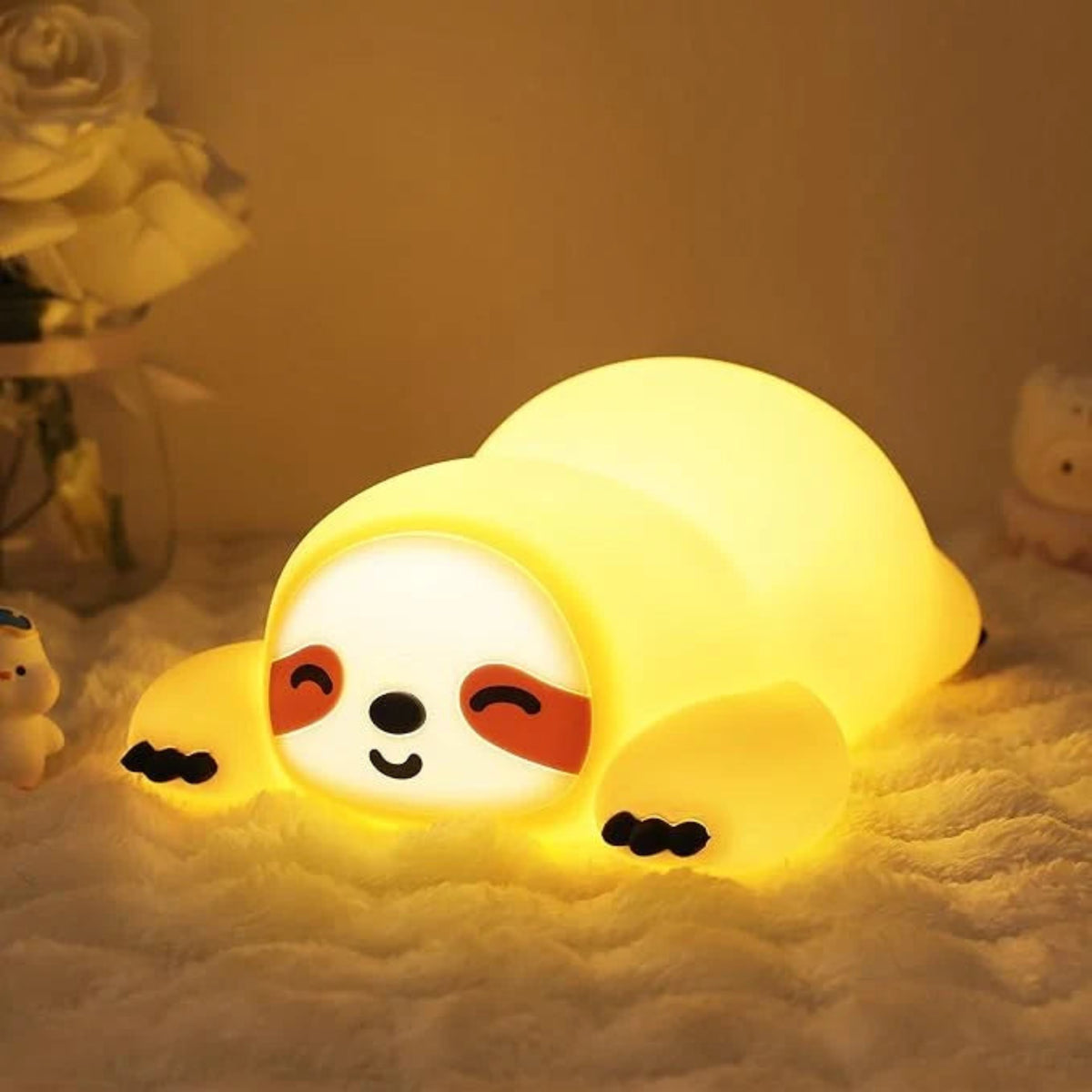 Sloth Night Light – مصباح ليلي كسلان للأطفال | Soft LED Bedside Lamp for Kids & Adults